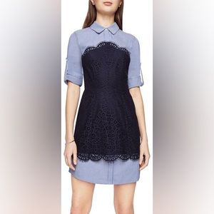 BCBG Kaylin Lace Dress Shirt